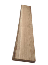 Afbeelding in Gallery-weergave laden, Wandplank zwevend boomstamplank inclusief plankendragers 130 x 25 x 5 cm Eikenhout
